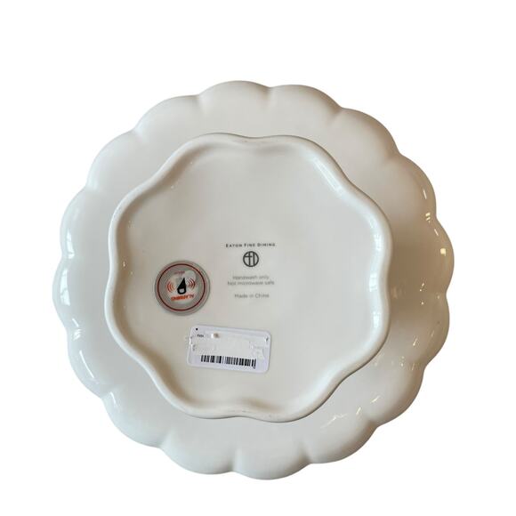 Eaton Fine Dining Blue Floral Bird Porcelain Pedestal Cake Plate 10.5in New - Picture 14 of 16